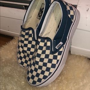 Blue & White Checkered Vans